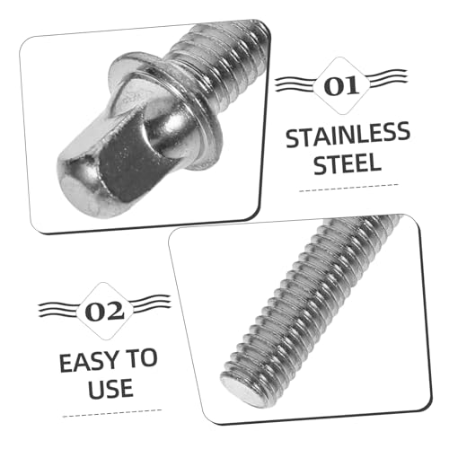 3sets Lightweight Drum Accessories Stainless Steel Mounting Screws for Snare Drum 2pcs*3 miniatura 3
