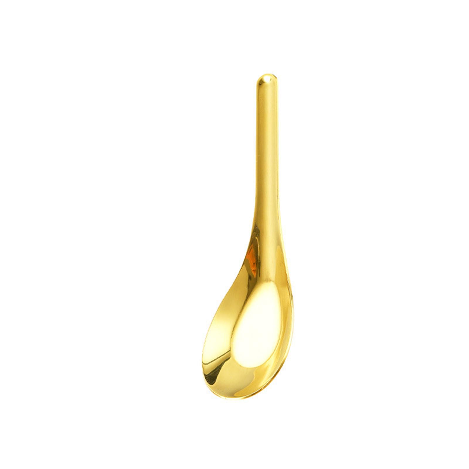 Tfaoys Gold Of 6 Elegant Soup Spoons 304Stainless Steel Dinner Spoons Tablespoons Suitable For Family Meals And Gatherings Use Soup Spoon