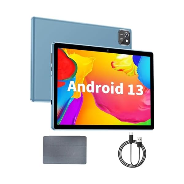 10 inch, Android 13 Tablets, 6GB RAM 64GB ROM, Blue | 512GB Expand, Quad-Core Processor, 1280x800 IPS HD Touch Screen, GPS, WiFi, Dual Camera, Bluetooth, 6000mAh Battery