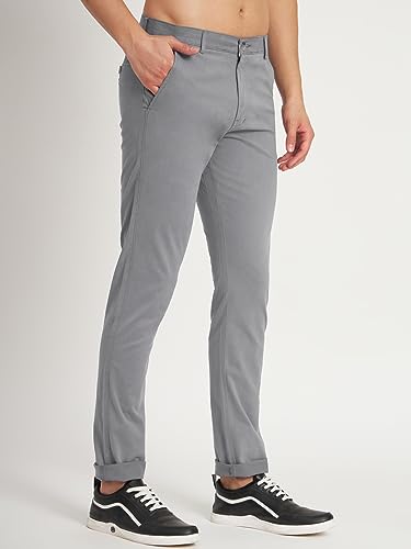 Image of KARGEENS Men Kargeens Men's Cotton Slim Fit Casual Chinos Trousers for Men Stylish
