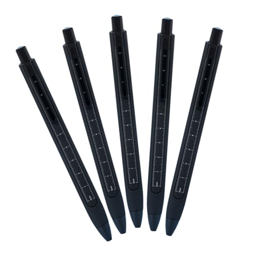Bolígrafos de gel Ruler 5 piezas tinta negra retráctil