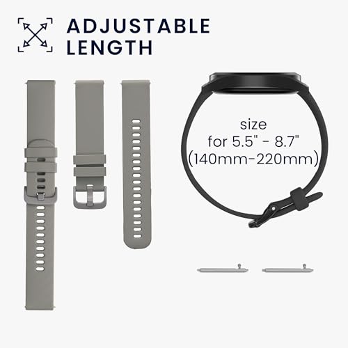 kwmobile Ersatzarmband kompatibel mit COROS PACE 2 / APEX (42mm) Armband - Fitnesstracker Band aus Silikon - Carbon Print Band für Smartwatch - Grau