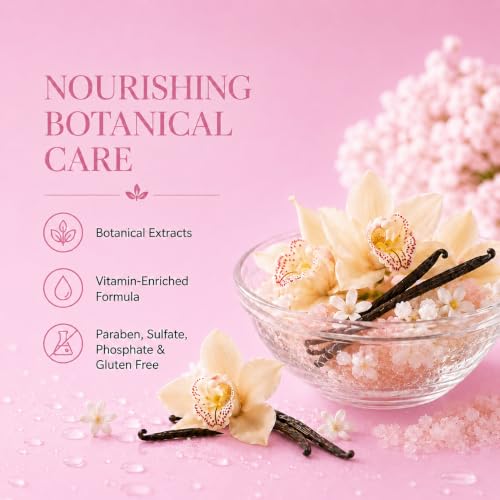 Image of Ginger Lily Farms Botanicals Shampoo, 128oz /4pk, Vanilla Sugar Bliss | 100% Vegan & Cruelty-Free | Moisturizing Shampoo for All Hair Types | Refill Size