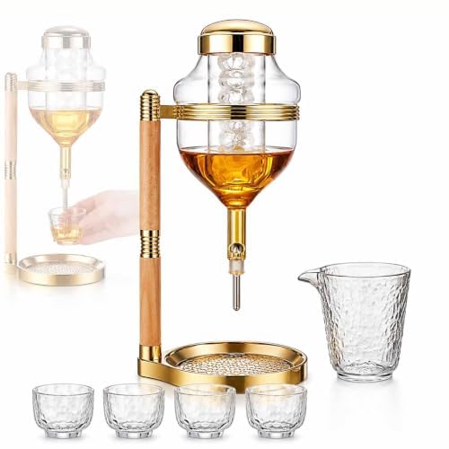 Dozownik do serwerów sake, szklany dozownik do whisky z kubkiem, naparstek, na imprezy w barze, prezent do separacji lodu i wina, idealny do rozrywki