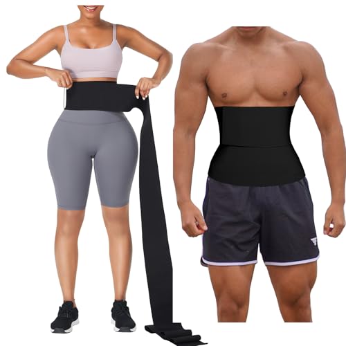 Feelingirl MACAMT210300-BK1-M Waist Trainer For Women Men Waist Wrap Tummy Control Waist Shaper cover