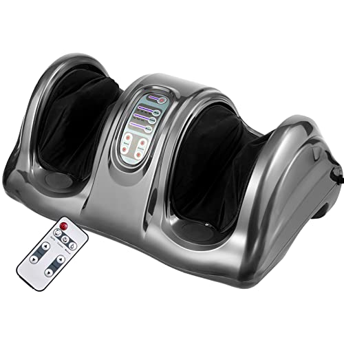 Image of Giantex Shiatsu Foot Massager Machine for Feet, Nerve Pain Therapy Spa Gift Deep Kneading Rolling Massage for Leg Calf Ankle, Electric Shiatsu Foot Massager w /Remote, 4 Modes, Gray