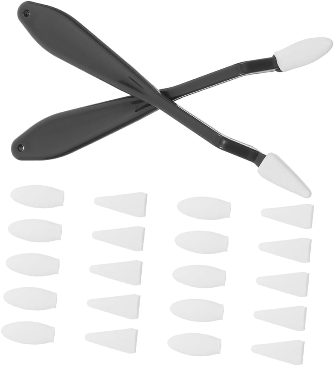 CALLARON Artist Sketching Blending Stumps and Eraser Brush Set with Replacement Wiper Heads, Black Paper Art Blenders for Students and Professional Drawing, Highlighting and Shading Tool