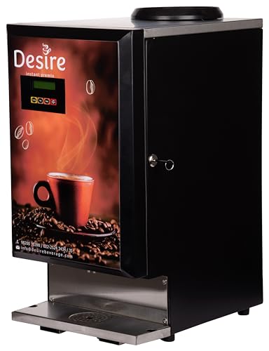Image of Coffee Machine | Fully Automatic Tea & Coffee 3 Lane Vending Machine | 3 Litre Tank | Drink 3 Hot Beverages Tea, Coffee and Soup Premix at Smart Homes,Offices