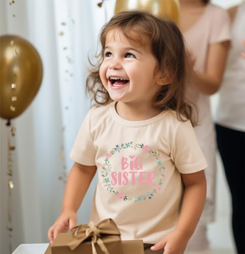 Image of Big Sister Shirt for Toddler Baby Girl Outfits Big Sis Announcement T-Shirt Gifts