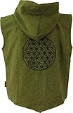 Size:XL Aufwendig gearbeitete Weste mit seitlichen Eingriffstaschen und Kapuze