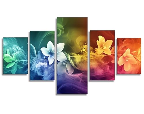 5 Piezas Color Diamond Painting Abstracto Diamond Painting Adultos, DIY Pintura de Diamante Kit Manualidades Adultos, Creart Kit Punto de Cruz Pintura Diamante para Decoración Pared 175x90cm, Model207