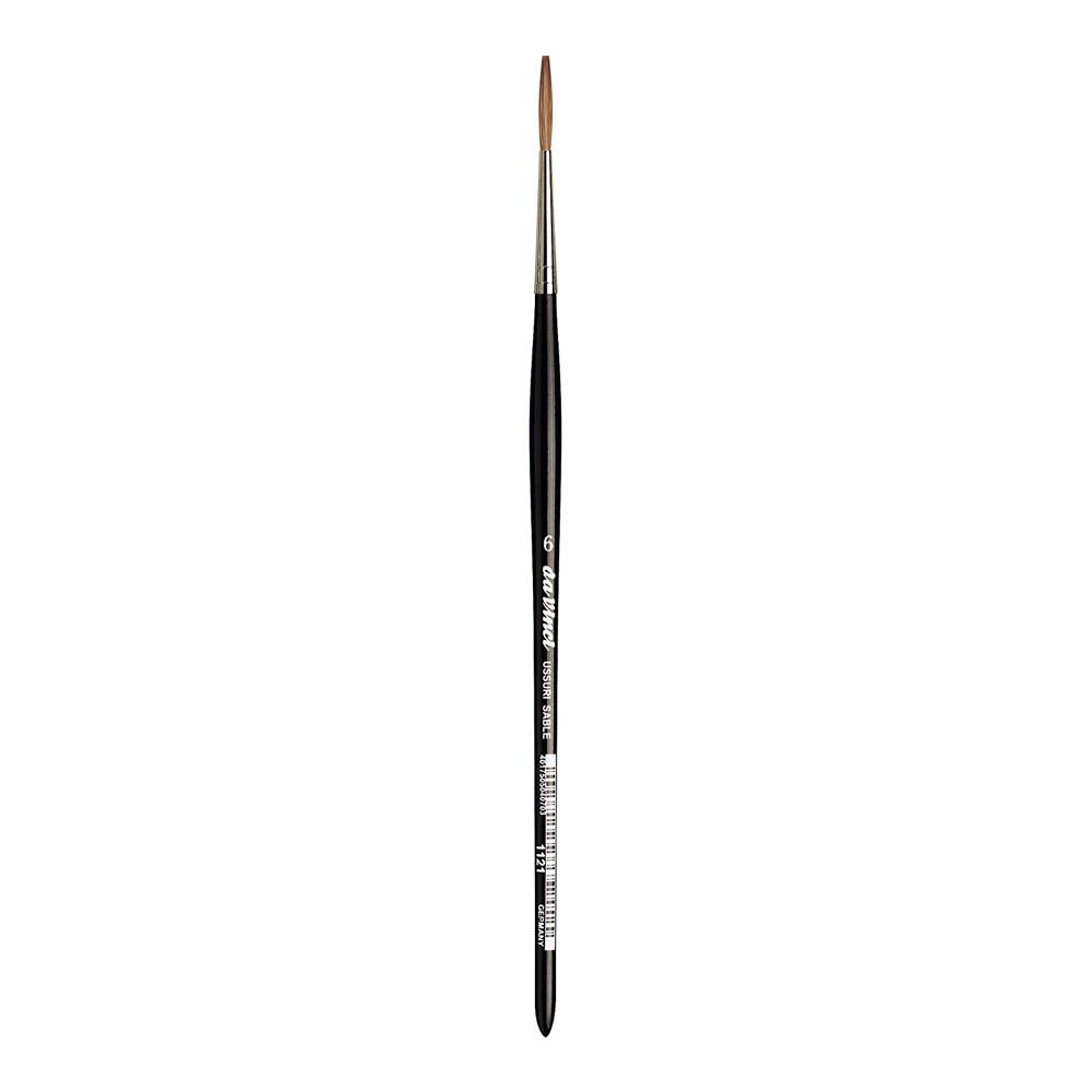 da Vinci Watercolor Series 1121 Sign Painting/Lettering Liner Paint Brush, Straight-Edge Tip Russian Red Sable, Size 6
