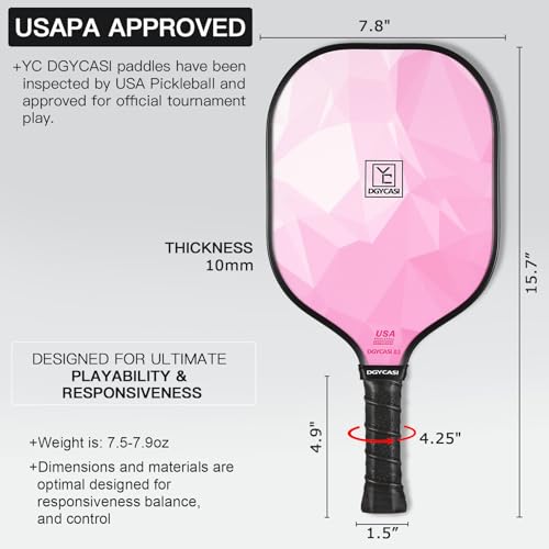 Image of YC DGYCASI Pickleball Paddles Set of 2 USAPA Approved Pickleball Set 2026