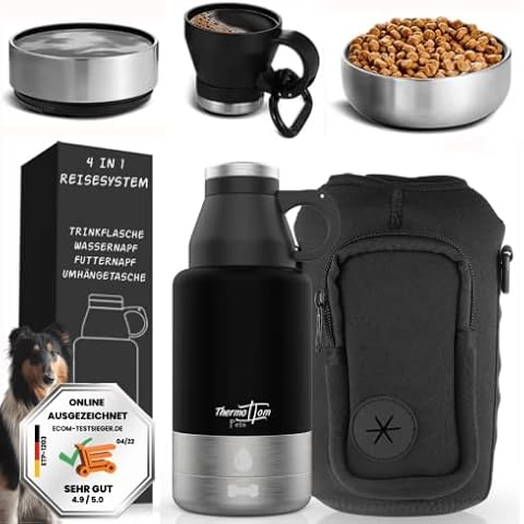 ThermoTom Pets Trinkflasche Hunde unterwegs • Hundetrinkflasche Cover