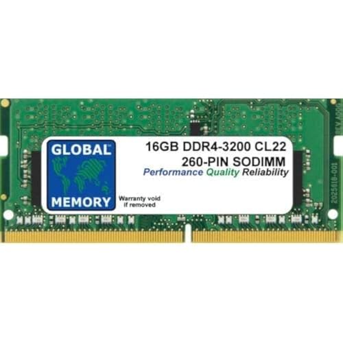 16GB DDR4 3200MHz PC4-25600 260-PIN SODIMM MEMORY RAM COMPATIBLE