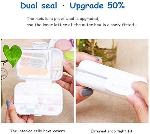 DAYISH 7 Day Weekly Tablet Medicine Storage Box with Compartments/Pill Dispenser Container Organizer Medicine Box Removable 8 Compartments (1 Pack, 8 Slots Box) 2