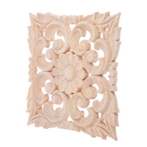 SOIMISS Núcleo De Puerta De Madera Maciza Tallada Apliques Decorativos De Madera Para Muebles Esquinas Para Puertas Camas y Armarios Para Decoración De Gabinetes