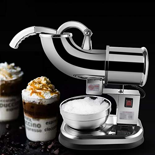 Tritaghiaccio Manuale A Manovella RRMMAN - Capacità 1,25 L, In Acciaio Inox E Plastica, Per Cocktail, Granite, Frullati, Finitura Cromata