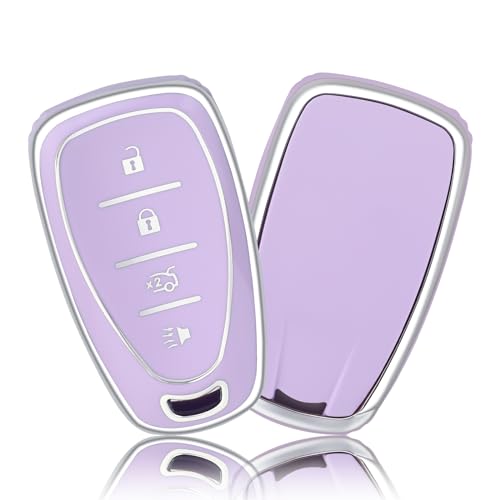 Coque de clé Chevrolet violette à 4 boutons pour Malibu et Equinox par OFFCURVE