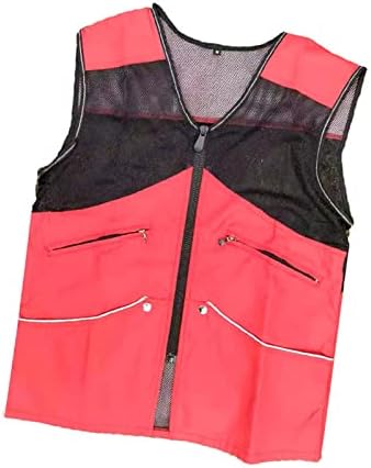 Dog Training Vest for Handlers Durable with Pockets Coat Dog Handler Trainer Vest Pet Trainers Jacket for Agility Dogs Outdoor Travel, Red, L