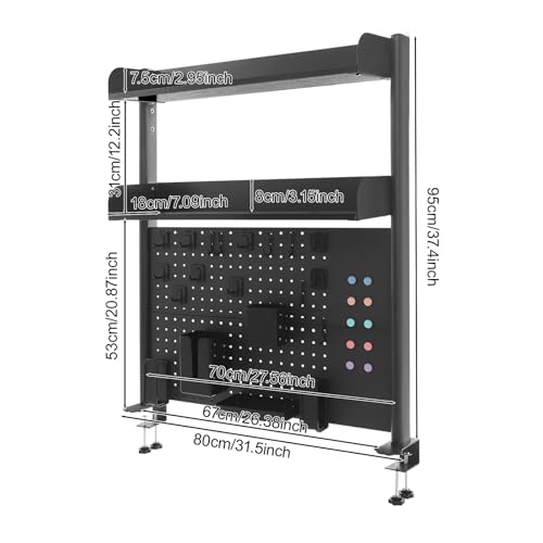 Tablero de clavijas para colgar accesorios que amplía mesas pequeñas 4