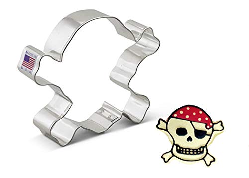 Ann Clark Cookie Cutters Skull and Crossbones Cookie Cutter, 4.5