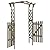 Wooden Arbor Arch with Gate | Wedding Arches Archway for Ceremony Party | Wood Garden Trellis Arbor for Outdoor Patio Bakcyard Yard Lawn Climbing Plants | Gray Solid Firwood 45.7"x15.7"x80.3"