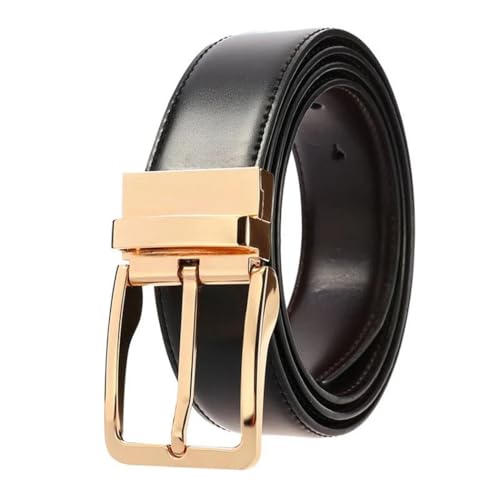Men's Leather Belt Alloy Pin Buckle Belt 130Cm Reversible Belts Male Business Office Work Belt2