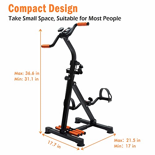 GOREDI Pedal Exerciser, Full Body Pedal Exercise Bike for Seniors, Hand Arm Leg and Knee Exercise Peddler with Hand Foot Massage Rollers, Indoor Adjustable Recovery Fitness Equipment with LCD Dispaly & Resistance Band - Home Fitness Guru GOREDI Pedal Exerciser, Full Body Pedal Exercise Bike for Seniors, Hand Arm Leg and Knee Exercise Peddler with Hand Foot Massage Rollers, Indoor Adjustable Recovery Fitness Equipment with LCD Dispaly & Resistance Band - Image 8