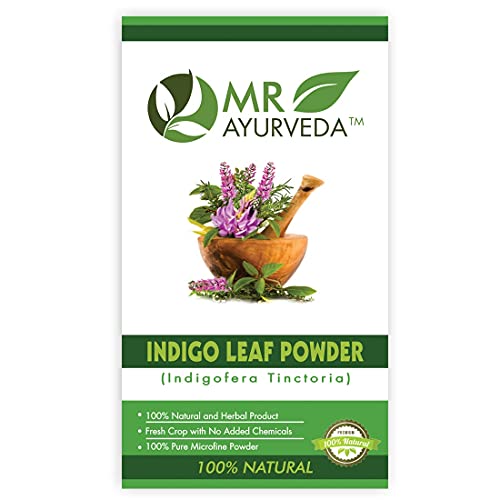 Image of MR Ayurveda 100% Organic Hibiscus Powder and Indigo Powder for Hair - Combo Pack (100 Grams Each)