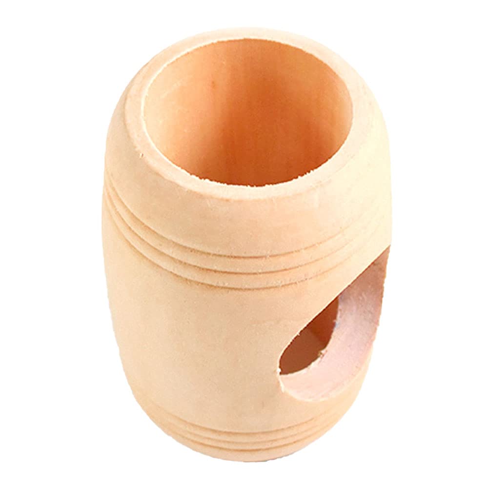 ANCLLO Tubos de túnel de hámster de madera natural para hámsters sirios, ratas u otros animales pequeños