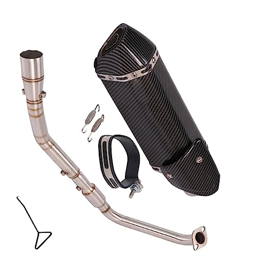 エスケープオートバイフルシステム排気修正されたヘッドリンクパイプマフラー DB キラーに適合するYZF R125 R15 V3 2017 2018 2019 2020