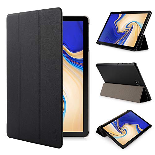 iHarbort Samsung Galaxy Tab S4 10.5 Pouce Coque Étui Housse (Sortie 2018 SM-T830N T835N) - Ultra Slim Cuir Cover avec la Fonction Sommeil/Réveil Automatique, Nior