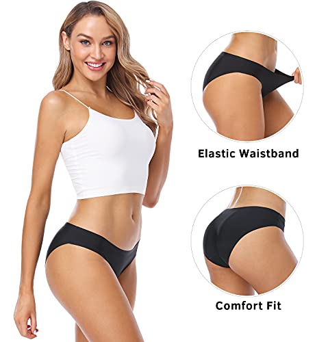 Wealurre WQB826M-B/W/A/LEOPARD Seamless Underwear Invisible Bikini No Show Nylon Spandex Women Panties thumb #1
