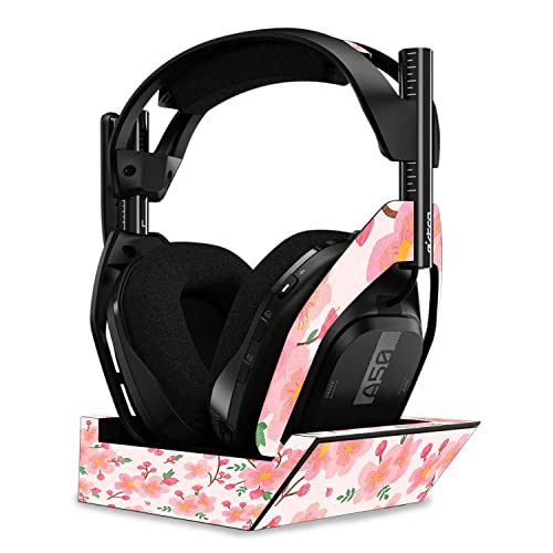 Image of MightySkins Glossy Glitter Skin Compatible With Astro A50 Wireless Headphones + Base Station (Gen 4) - Lilies In Bloom | Protective, Durable High-Gloss Glitter Finish | Easy To Apply | Made in the USA