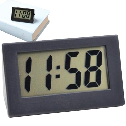 SingHao Small Digital Travel Clock,Digital Tra/vel Alarm Clock with LCD,Small Digit/al Cl/ock,Digit/al Clo/ck Battery Powered,Trave/l Alarm Cloc/k,LED Dig/ital Electronic Clo/ck#Black