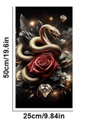 Image of 2pcs /1set Car B Pillar Sticker Decal Upgraded Vinyl Car Decals Body Side Stickers,Wolf Lions Rose Tigers Graphics Scratch Cover Large Sticker for Car Auto Van SUVs Trucks 19.6'' (Snake Rose)