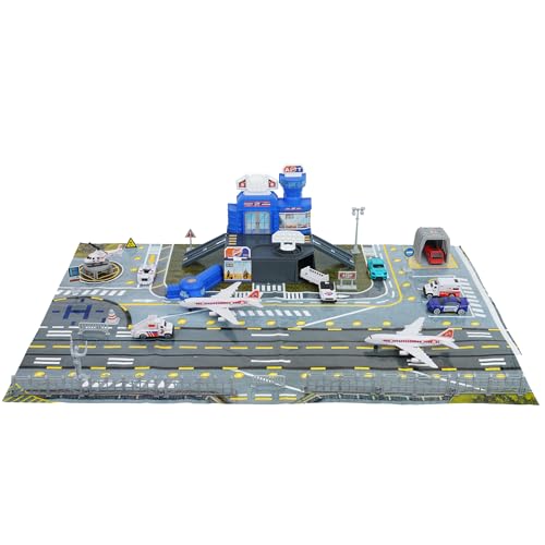 Estacionamento infantil 2 plantas com garagem, rampas, carros e helicóptero, garagem carros para crianças, estacionamento brinquedo carros, brinquedos educativos para o desenvolvimento de crianças e