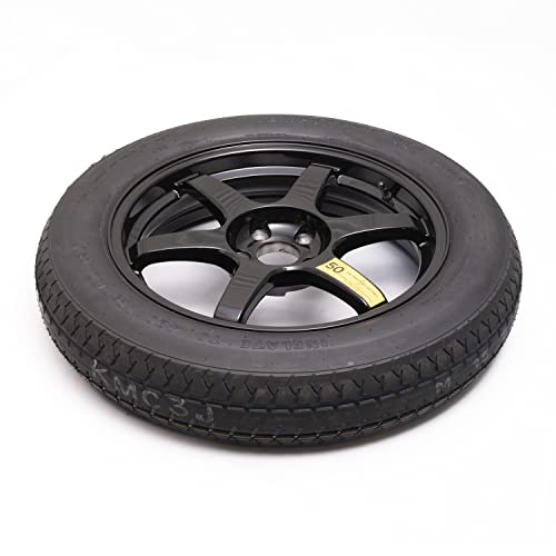 StanceMagic Complete Spare Wheel and Tire Kit for Tesla Model Y - Includes 18x4 Black Rim, 155/85R18 Spare Tire (28.5" Diameter), Scissor Jack, Lug Wrench, Sockets, Carrying Bag