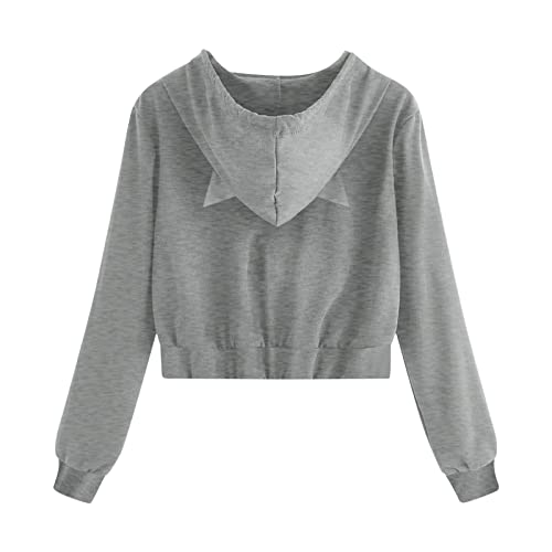 Zip Up Hoodies Jackets for Teen Girls Oversized Sweatshirts Cute Hooded Pullover Long Sleeve Cropped Tops Y2K Preppy Clothes3