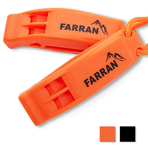 Emergency Safety Whistle Lightweight Plastic Survival Whistles with Clip and Lanyard Good