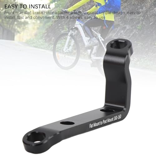 Disc Brake Adapter 160mm | Post to Flat Mount Converter for Mountain & Road Cycling Vehicles | Front & Rear Caliper Bracket | Aluminum Alloy with 4 Screws3