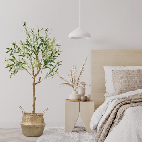 Panana 120cm Tall Artificial Plants,Faux Silk Olive Plant with Lifelike Leaves & Fruits, Fake Artificial Tree for for Home Office Indoor Decor (Olive Tree120cm / 1 Pack)