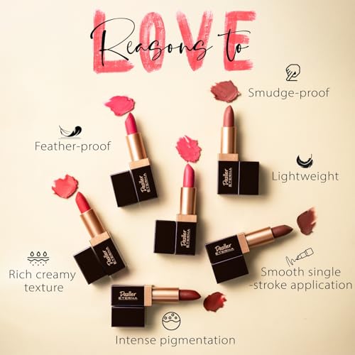 Image of Dazller Eterna Lip Eleganz Lipstick, 4g (1002 - Orange Tan) Glossy Finish - Creme Sheen, Smudge-proof, Lightweight, Feather-proof