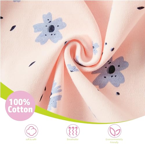 Baby Girls 2-Piece Romper and Headband Set- 100% Cotton Snap Closure Outfit for 0-12 Months4