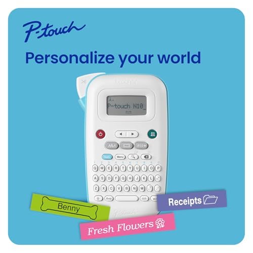 Brother P-Touch PT-N20 Personal Desktop Label Maker, Portable, Handheld and Prints, P-Touch Btag ~½” (12mm) Wide Color Personalized Label Tapes image 5
