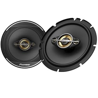 PIONEER A-Series Plus TS-A1681F 6.5” 4-Way Speakers (Pair) – 350W Max, Balanced Sound + Smooth Treble, Enhanced Bass, Ideal Factory Upgrade, Installation Adaptors Included