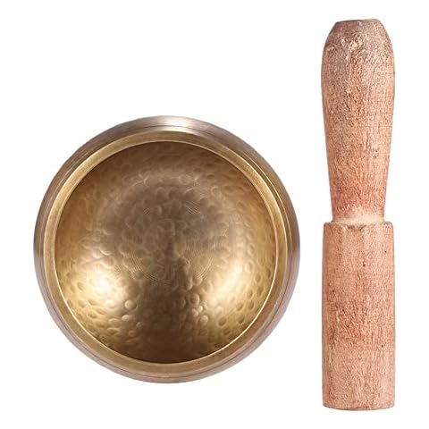 Btuty 3 Inch Handmade Tibetan Bell Metal Singing Bowl with Striker for Buddhism Buddhist Meditation Healing Relaxation Yoga Cover