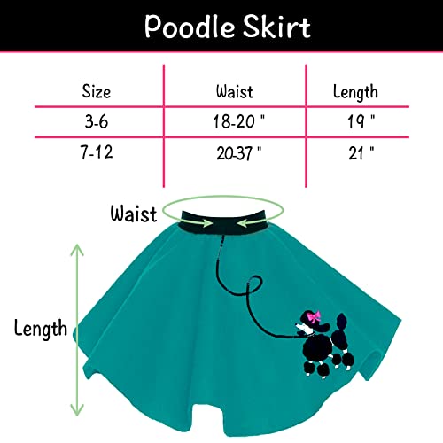 Faybox Poodle Skirt 1950S Costume Accessory Set Of 5Pcs For Girls,100 Days Of School Costume For Kids #TOP3