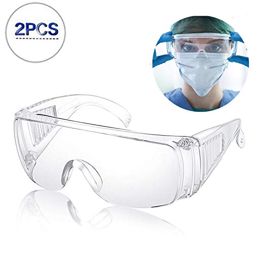 Lunettes de Sécurité,Surlunettes de Protection Anti-buée, Anti-éclaboussures, Lunettes De Sécurité Extérieures avec Nez Souple,Confortables à Porter